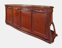 Art Nouveau Carved Bar Suite comprising a bar and a liquor cabinet