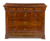 An Italian Walnut Commode Height 41 x width 51 x depth 24 1/2 inches. — CIRCA 1840