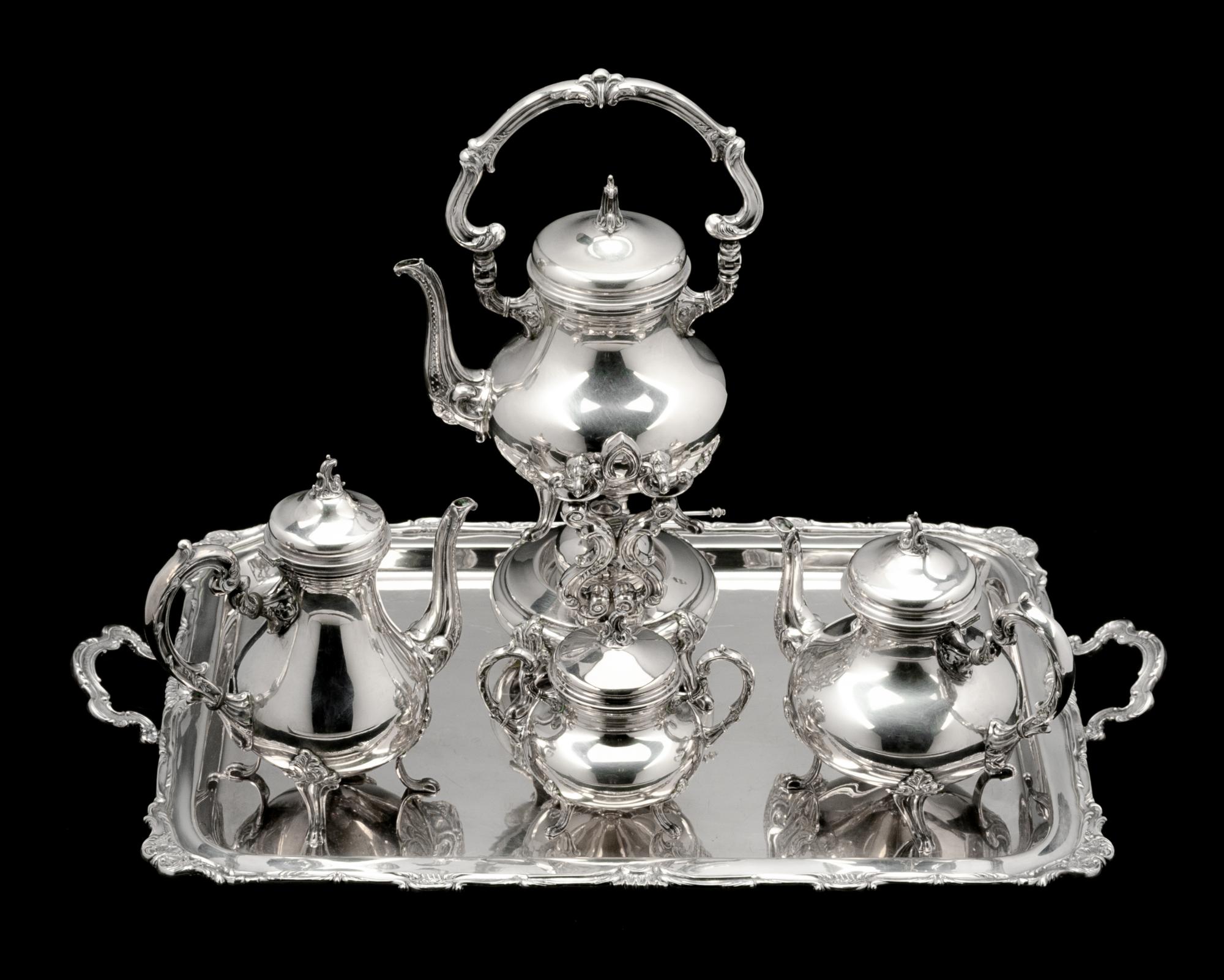 A Peruvian Silver Seven-Piece Tea and Coffee Service