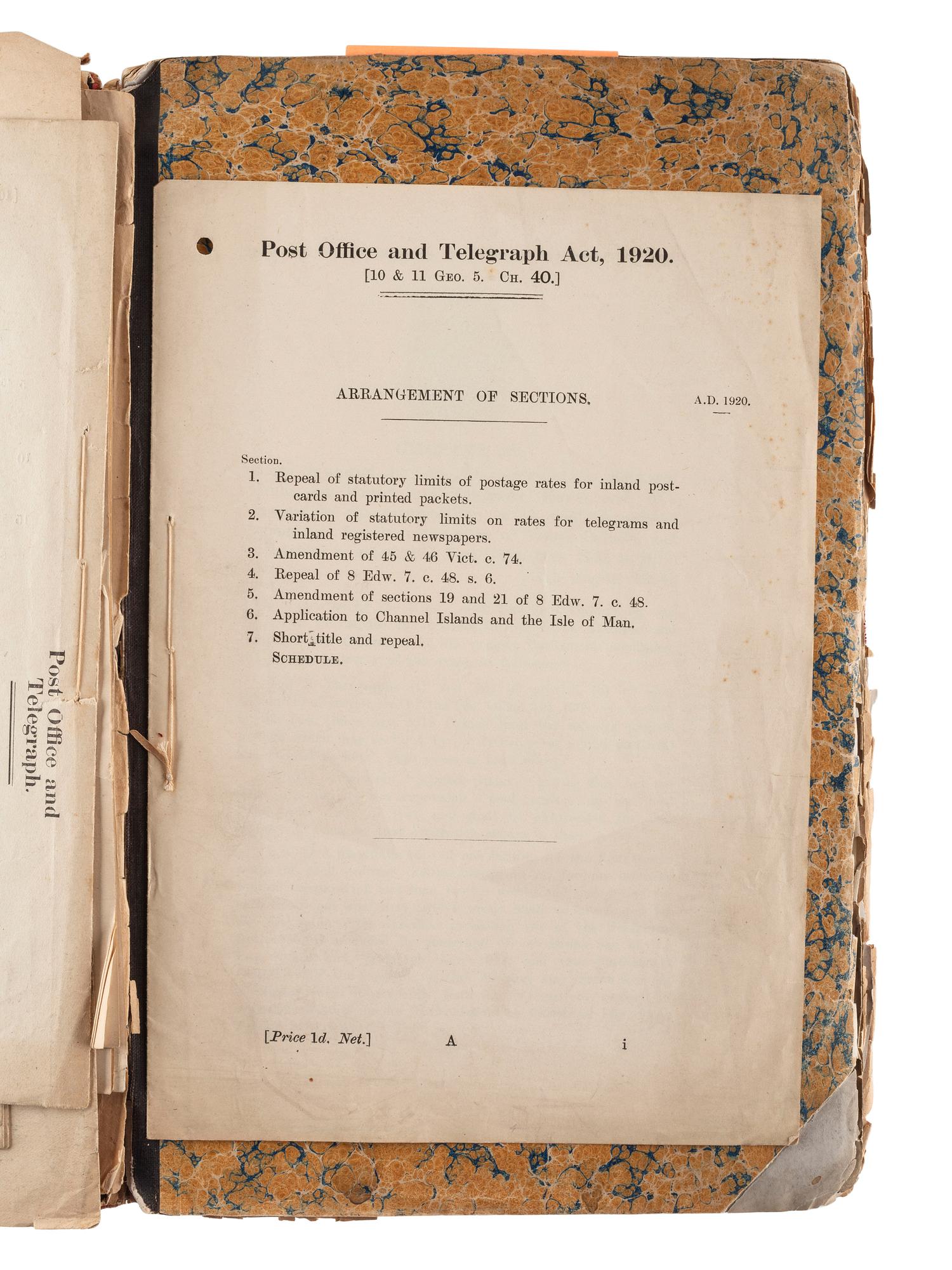 [SCIENCE & TECHNOLOGY]. A group of 2 telegraphy-related items, comprising: