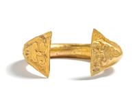 A Large Byzantine or Early Islamic Hollow Gold Bracelet