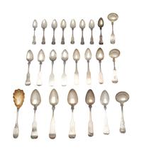 A Collection of Kentucky Coin Silver Flatware