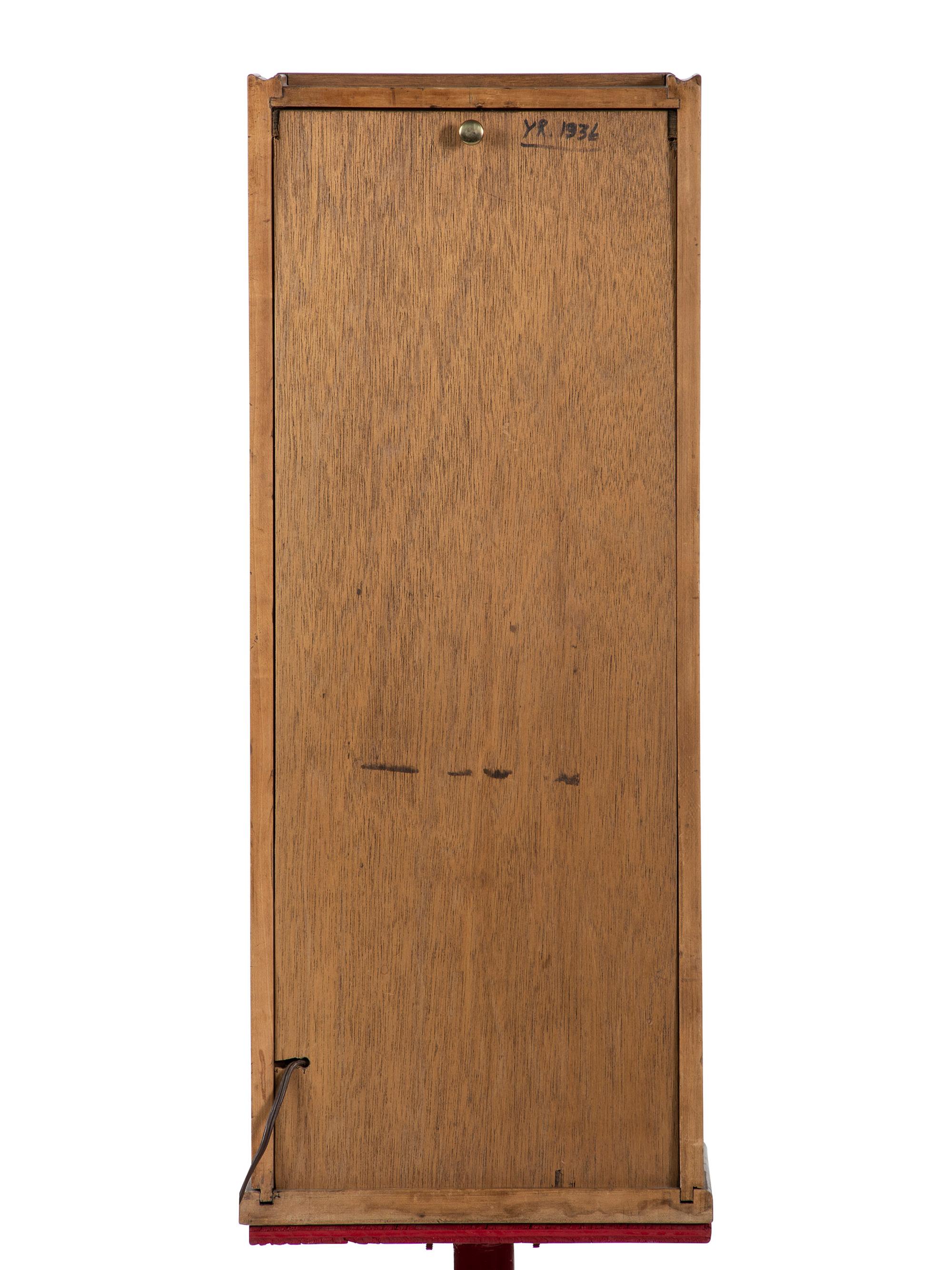 An Exhibit Supply Co. 1 Cent Love Meter on Stand