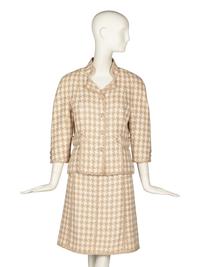 Chanel Houndstooth Skirt Suit