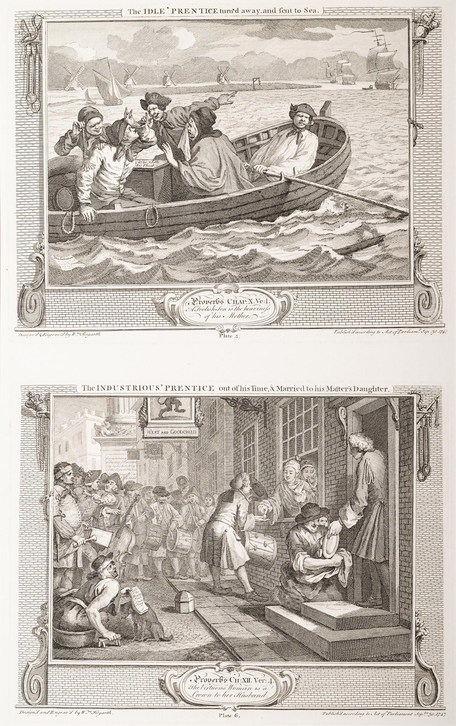 Industry and Idleness (the complete set of 12 prints)