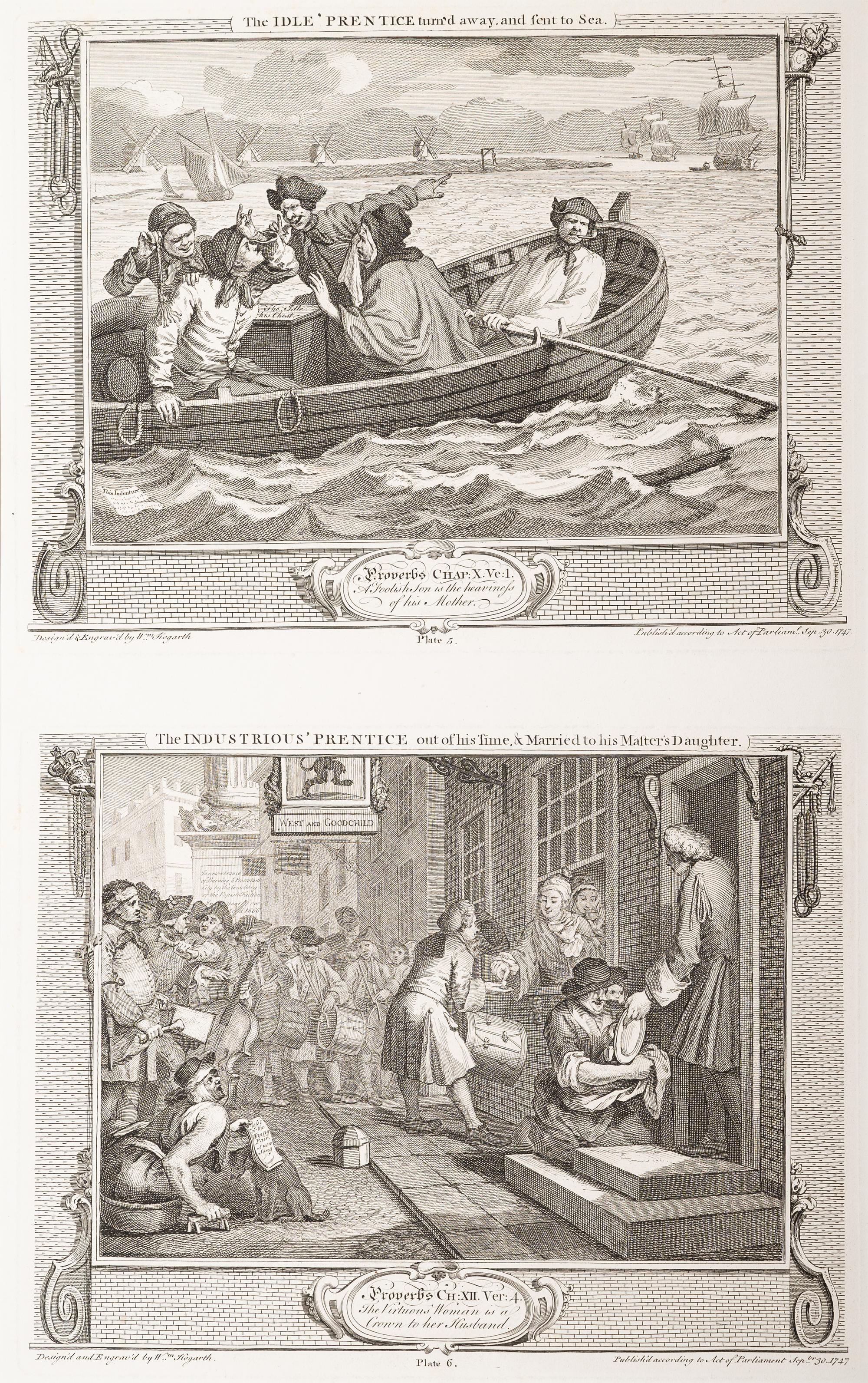 Industry and Idleness (the complete set of 12 prints)