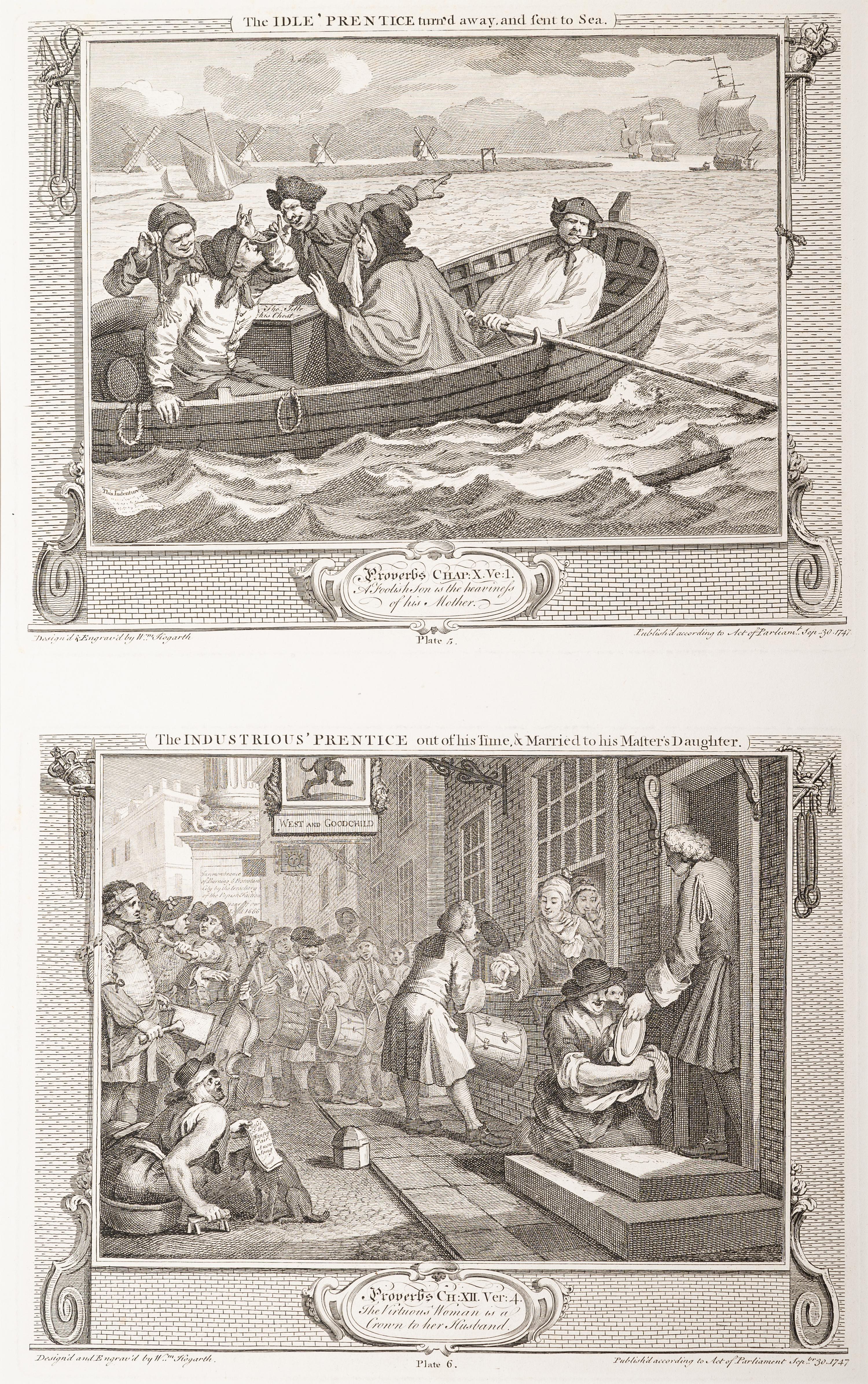 Industry and Idleness (the complete set of 12 prints)