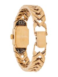 TIFFANY & CO., RETRO, 14K YELLOW GOLD, SAPPHIRE AND DIAMOND WRISTWATCH
