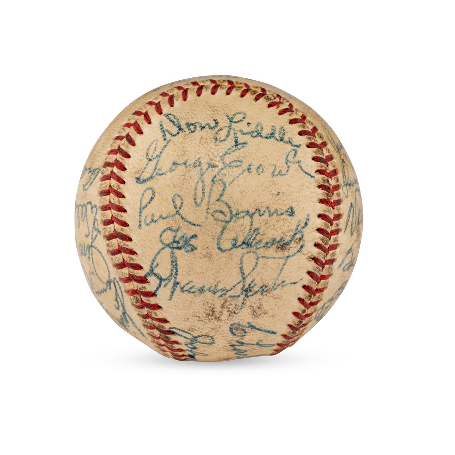 A 1953 Milwaukee Braves Team Signed Autograph Baseball