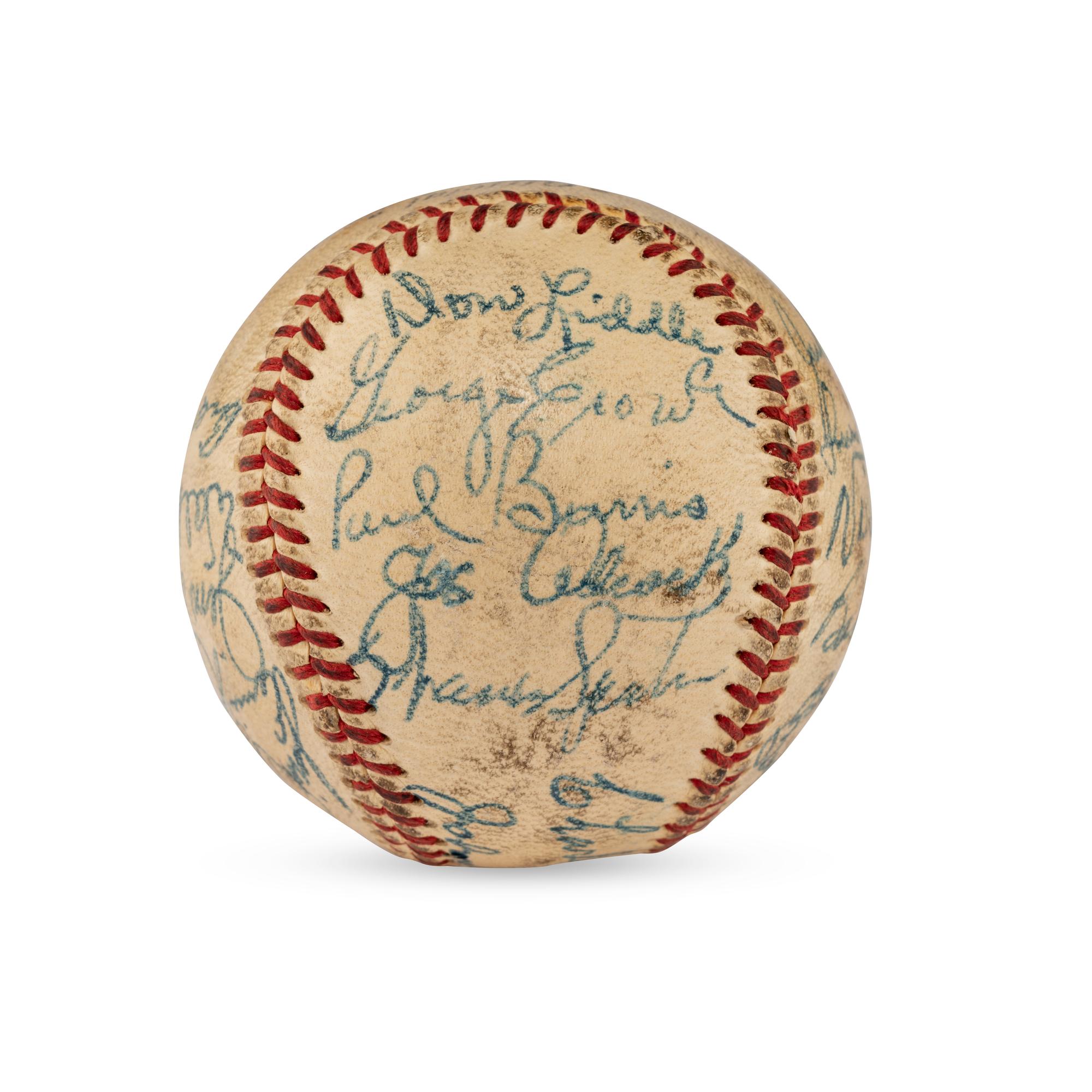 A 1953 Milwaukee Braves Team Signed Autograph Baseball