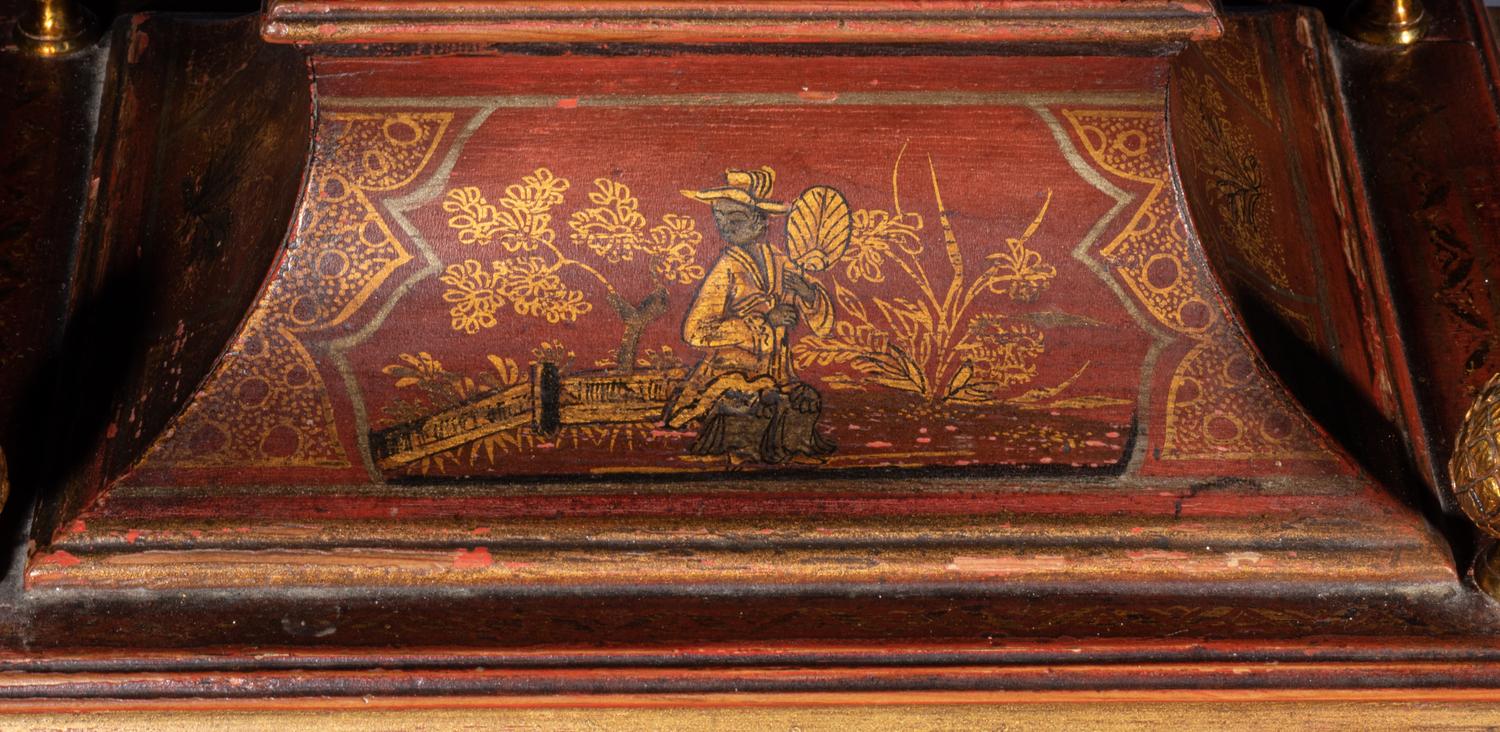 An English Lacquered Bracket Clock, Robert Ward