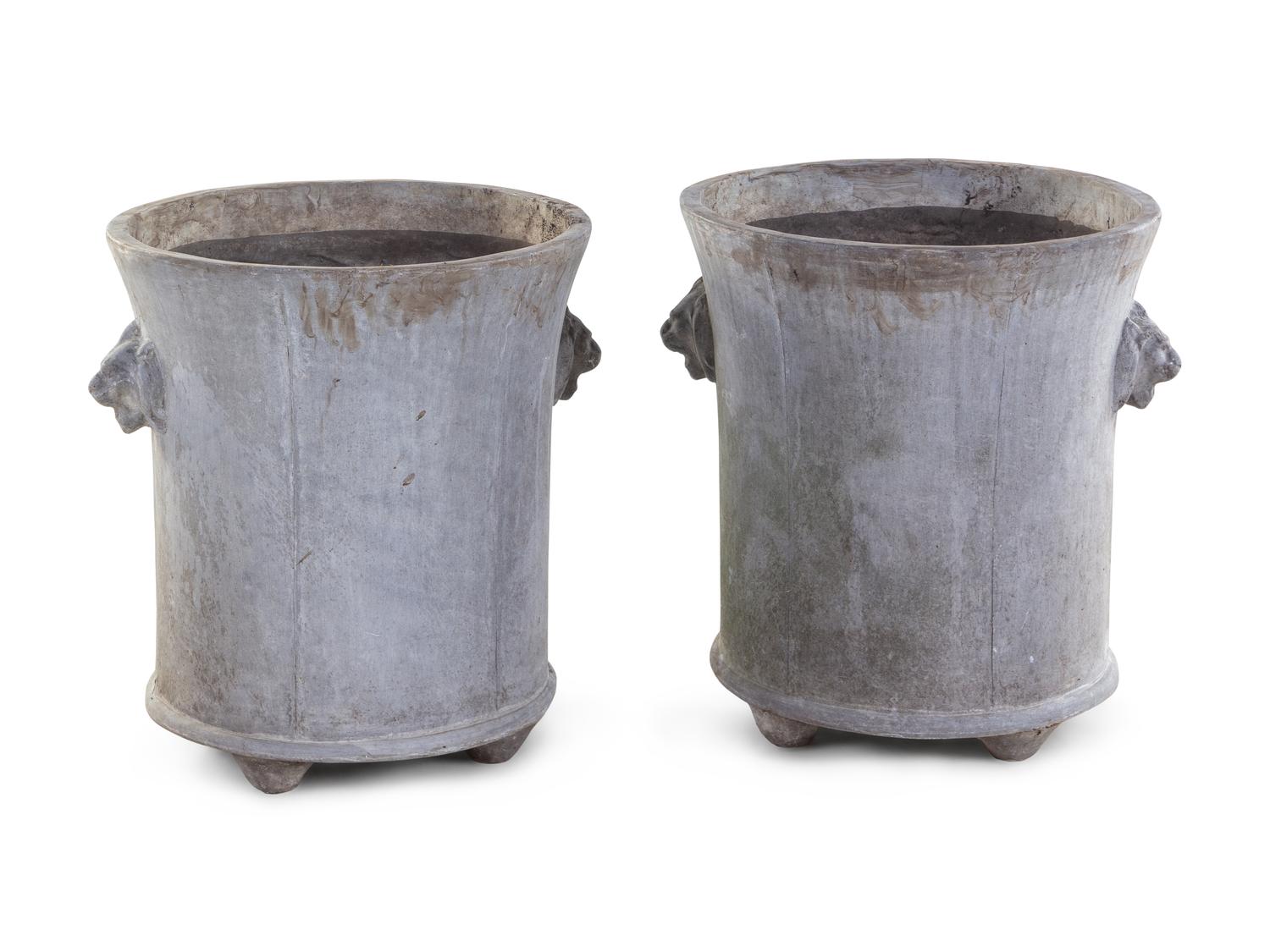 A Pair of Pennoyer Newman Cast Composition Garden Urns