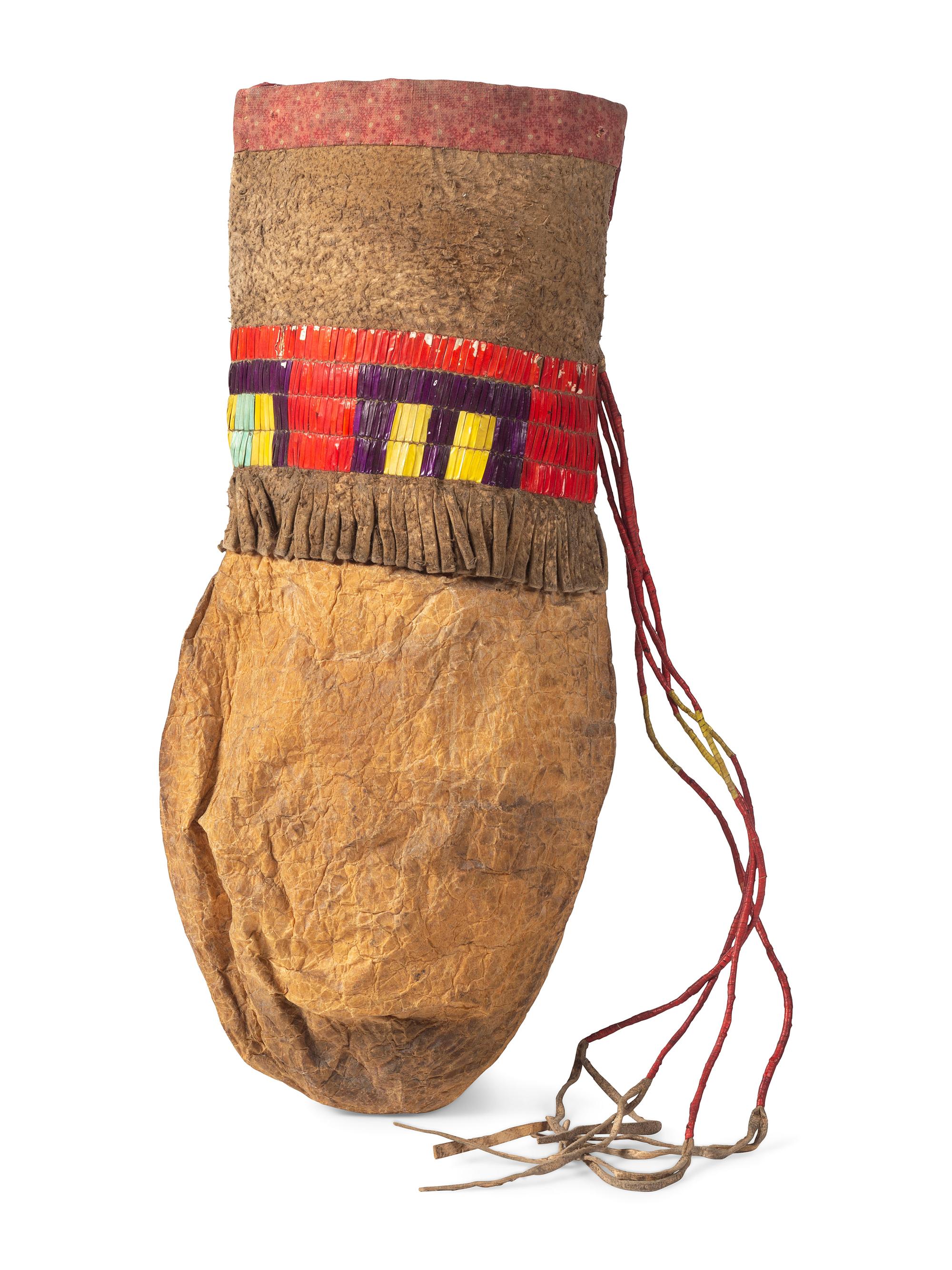 Sioux Quilled Hide Bladder Bag