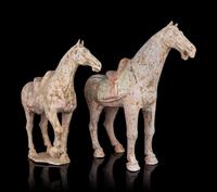 Two Chinese Pottery Horses
