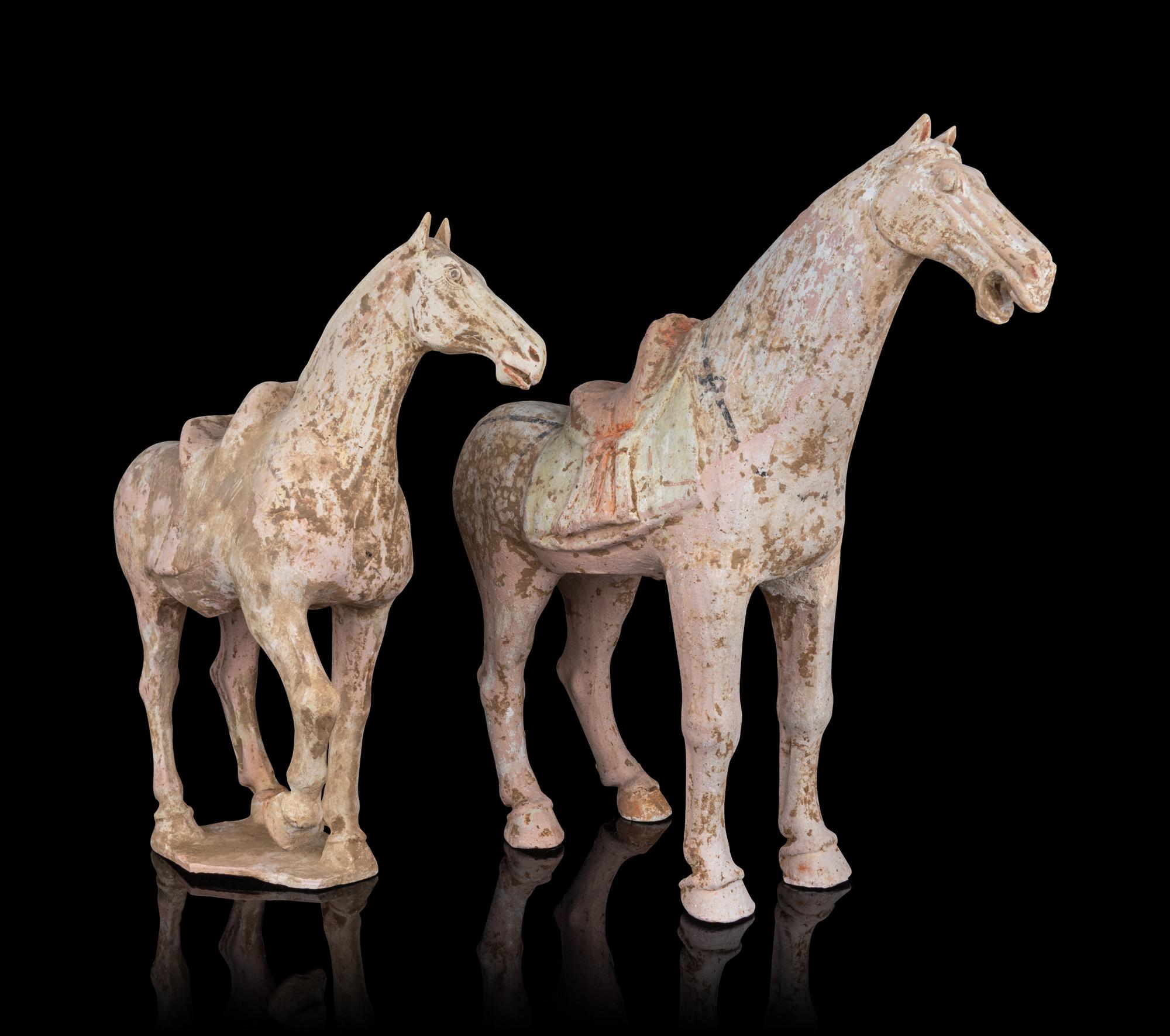 Two Chinese Pottery Horses