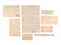 [COLONIAL] - [OLIVER, Andrew Jr. (1731-1799)]. A group of documents signed by Loyalists, including Massachusetts judge Andrew Oliver, Jr., and Maryland attorney Daniel Dulany.
