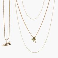 A Collection of Four Yellow Gold Necklaces