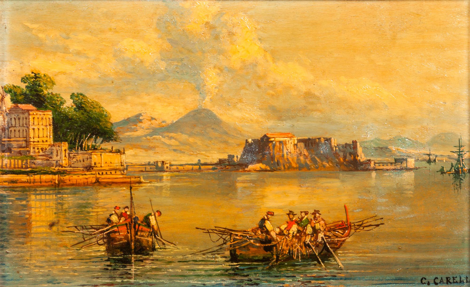 Consalvo Carelli, (Italian, 1818-1910), Italian Boating Scenes (two works)