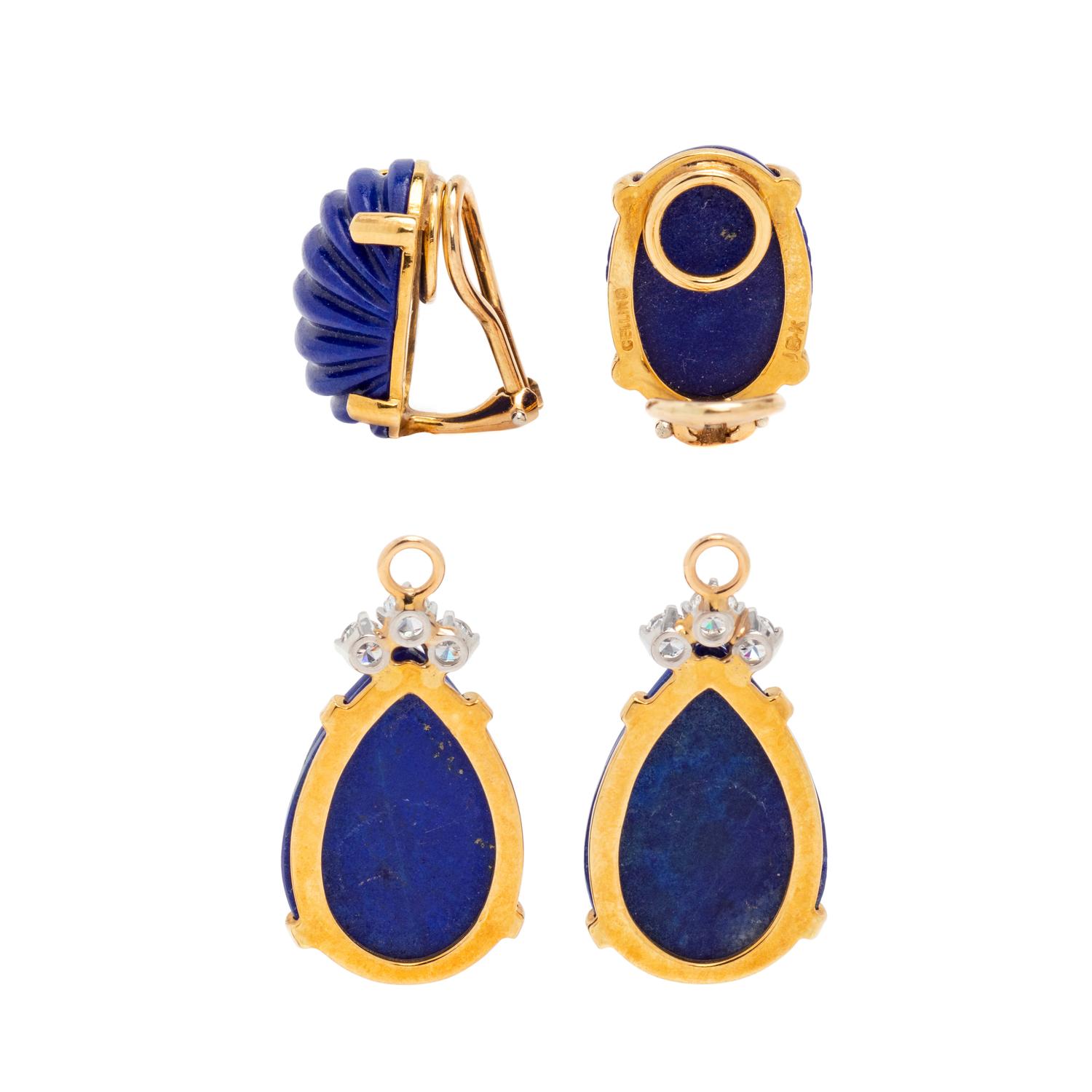 LAPIS LAZULI EARCLIPS