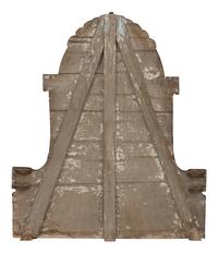 An Italian Polychrome Painted and Parcel-Gilt Headboard