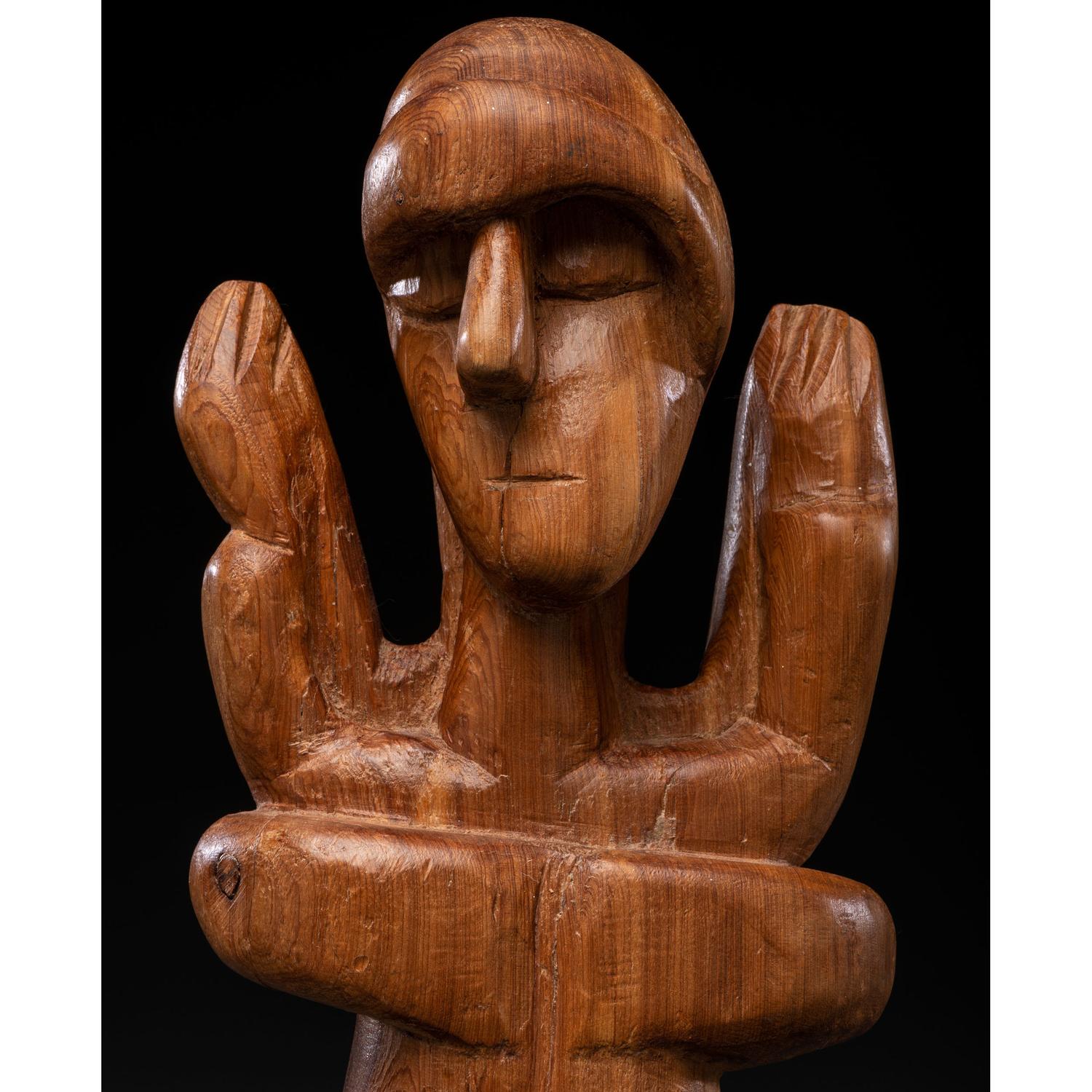 Patrocino Barela (New Mexican, ca 1900-1964) Carved Bulto