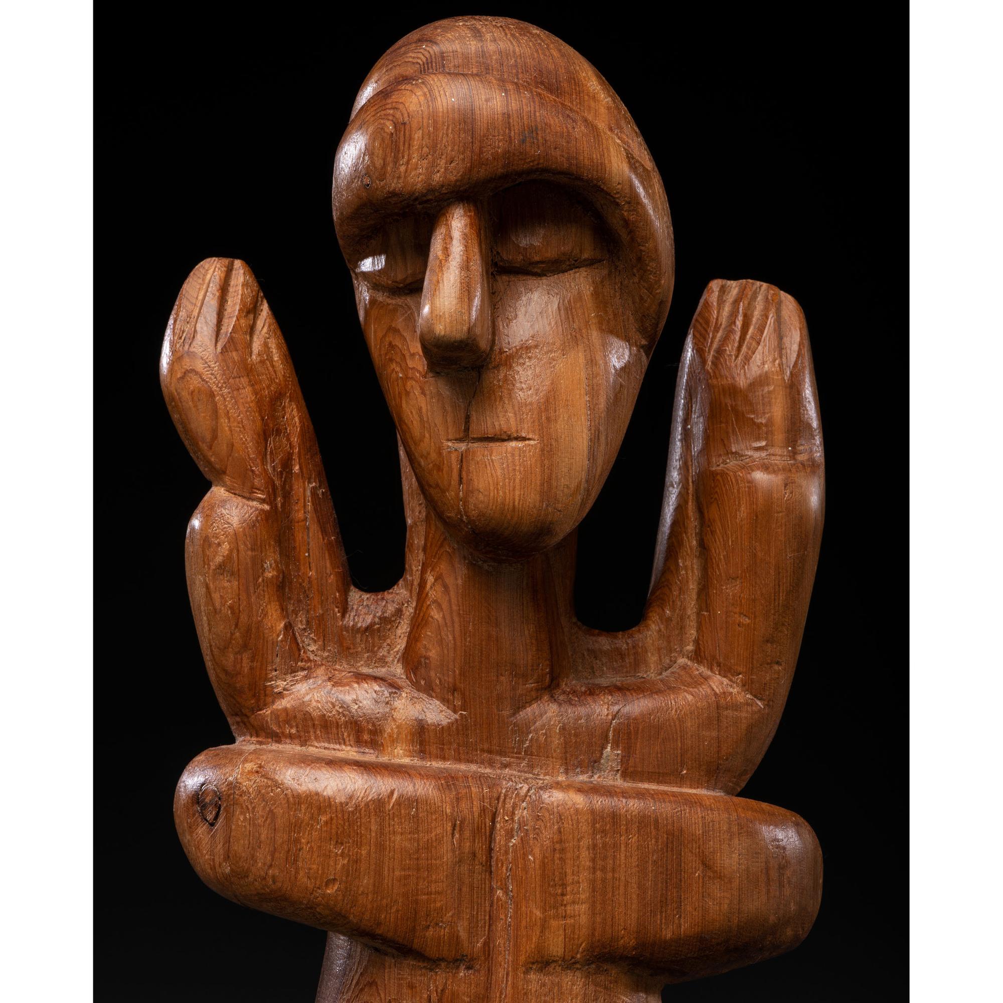 Patrocino Barela (New Mexican, ca 1900-1964) Carved Bulto