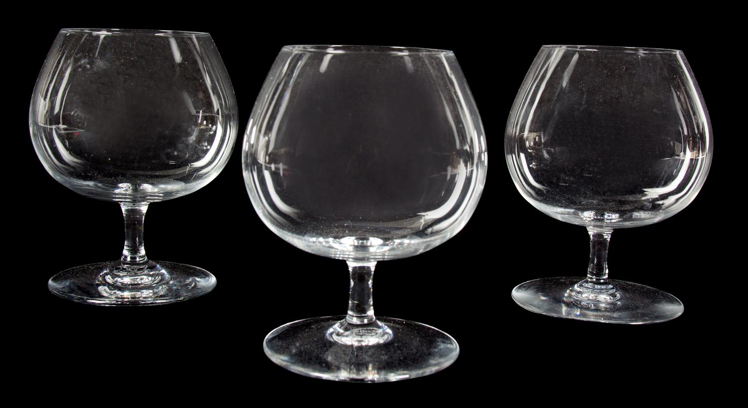 A Group of Eleven Baccarat Glass Brandy Snifters Height 4 7/8 inches. — 20TH CENTURY