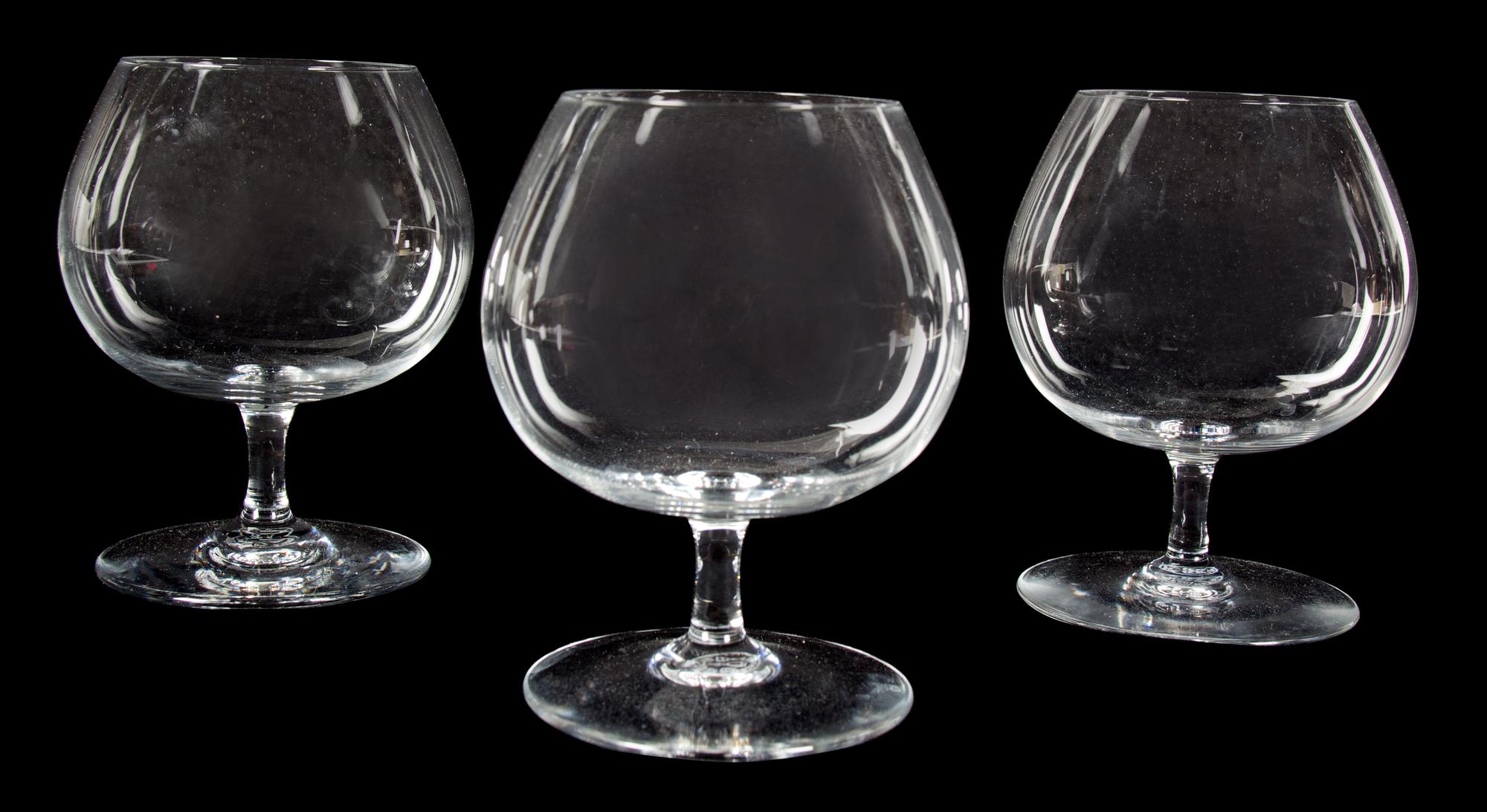 A Group of Eleven Baccarat Glass Brandy Snifters Height 4 7/8 inches. — 20TH CENTURY