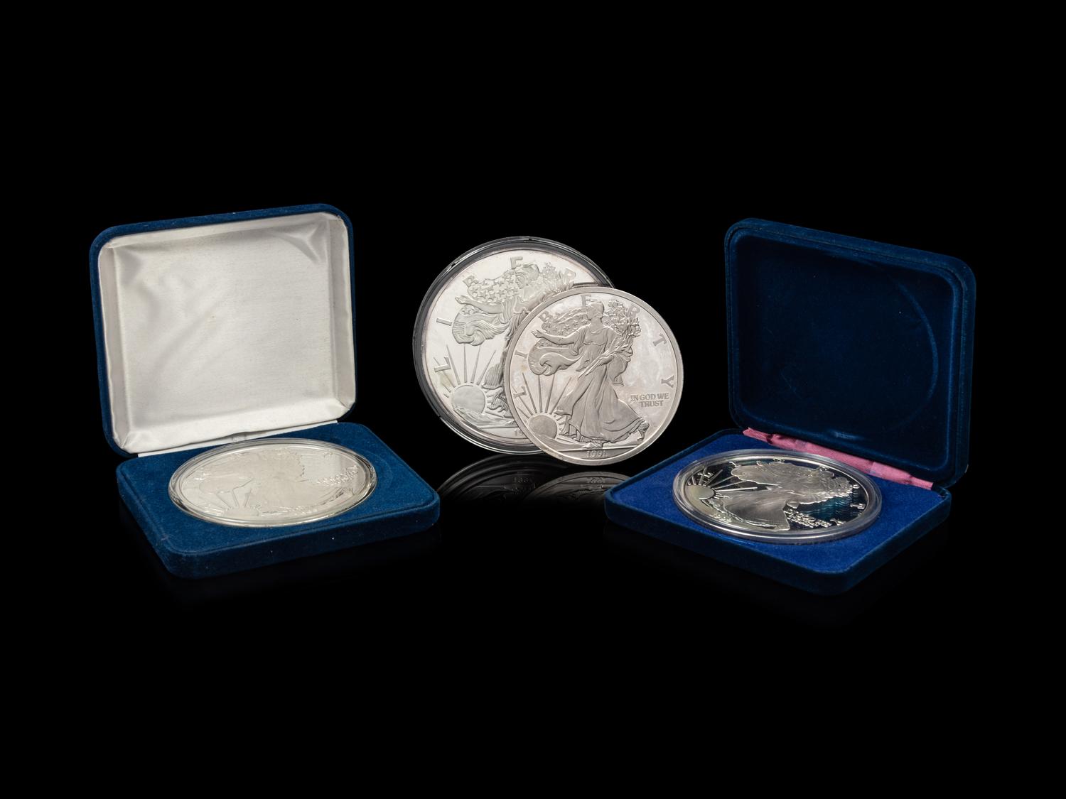 [PRIVATE ISSUE] Four 1-Pound Silver Rounds