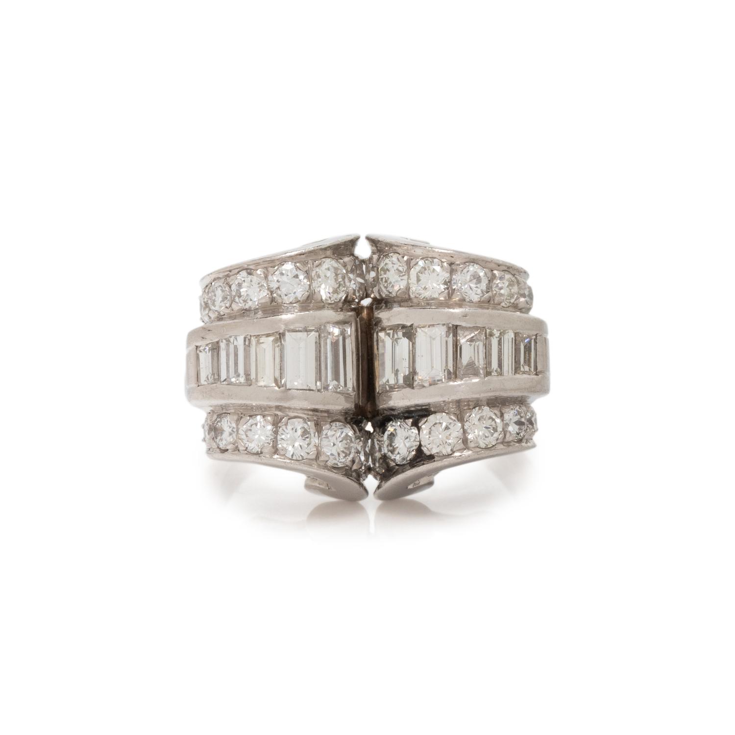DIAMOND AND PLATINUM RING