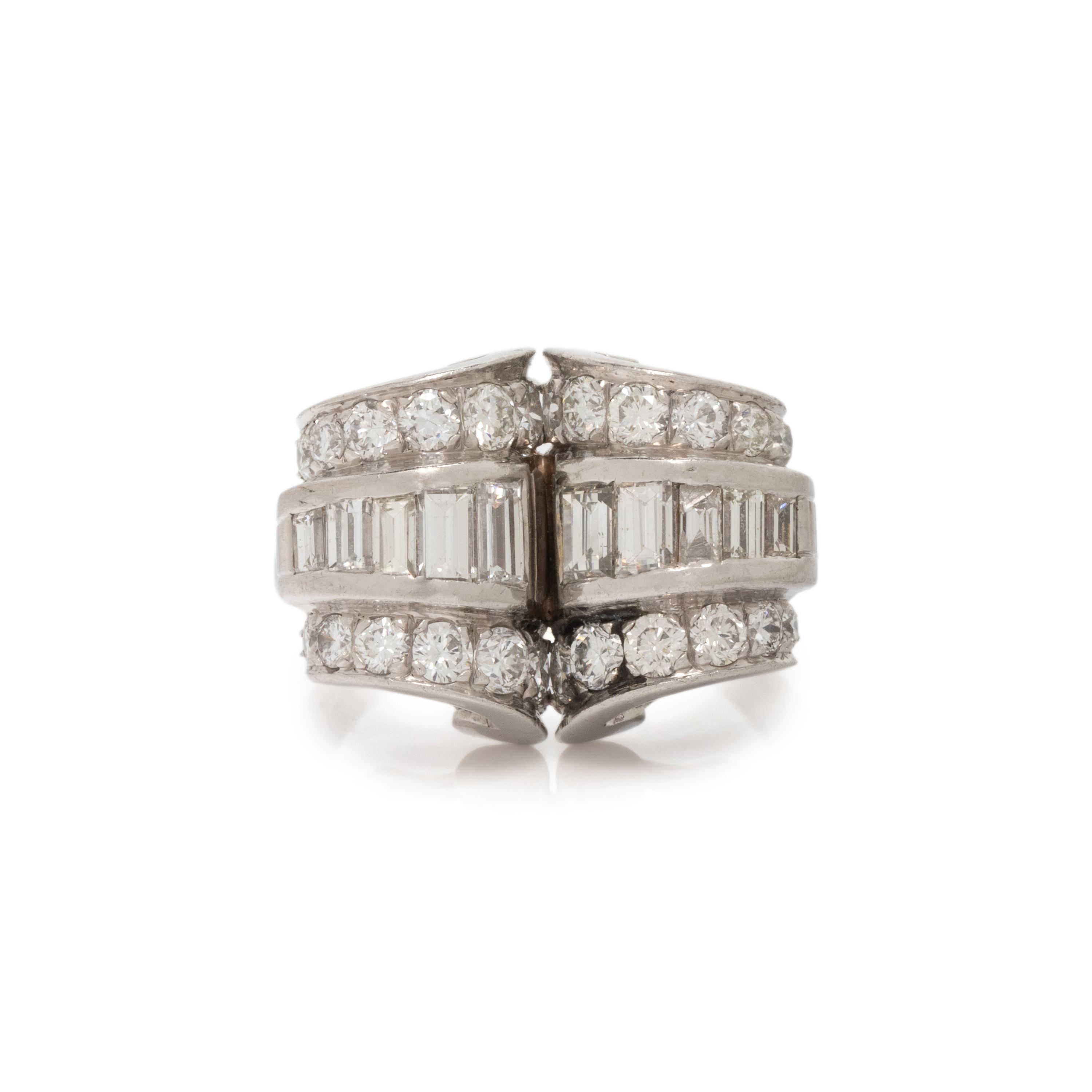 DIAMOND AND PLATINUM RING
