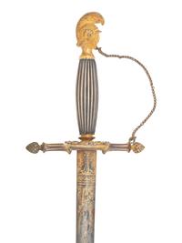 [CIVIL WAR]. Sword, war-date photograph, medical officer's sash, belt and buckle identified to Surgeon William J. McDermott, New York.
