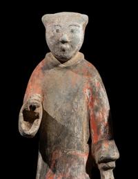 Six Chinese Painted Pottery Figures