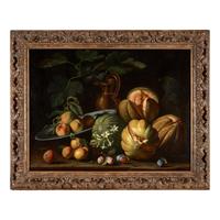 Attributed to Marc Antonio Rizzi (Italian, 1648-1723) — Still Life with Fruit and Flowers
