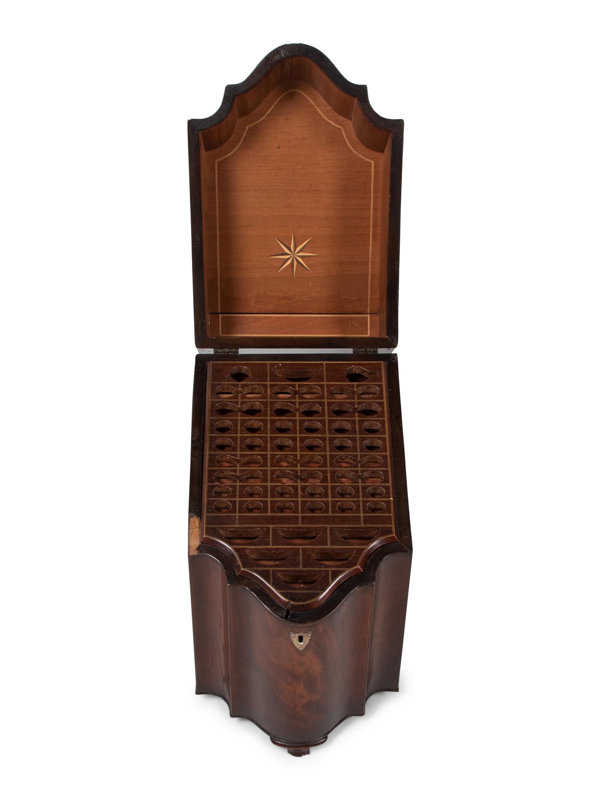 A George III Mahogany Cutlery Box