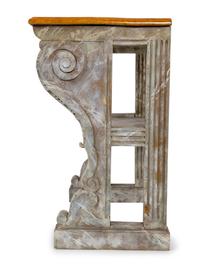 A Decorative Faux Marble Console Table — 20TH CENTURY