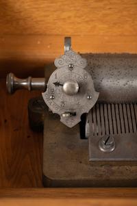 An Ideal Soprano Interchangeable Cylinder Music Box in an Oak Case by Mermod Frères