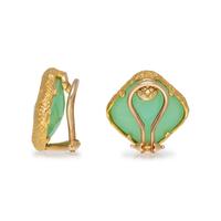 DOMINIQUE COHEN, YELLOW GOLD AND CHALCEDONY NECKLACE