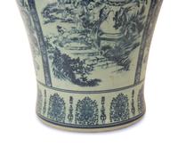 Pair of Chinese Blue and White Porcelain Vases and Covers