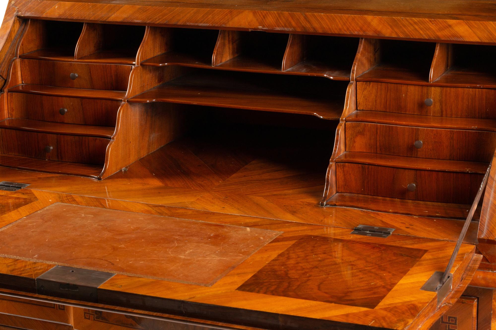 A German Walnut Tabernacle Bureau