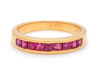An 18 Karat Yellow Gold and Ruby Ring,