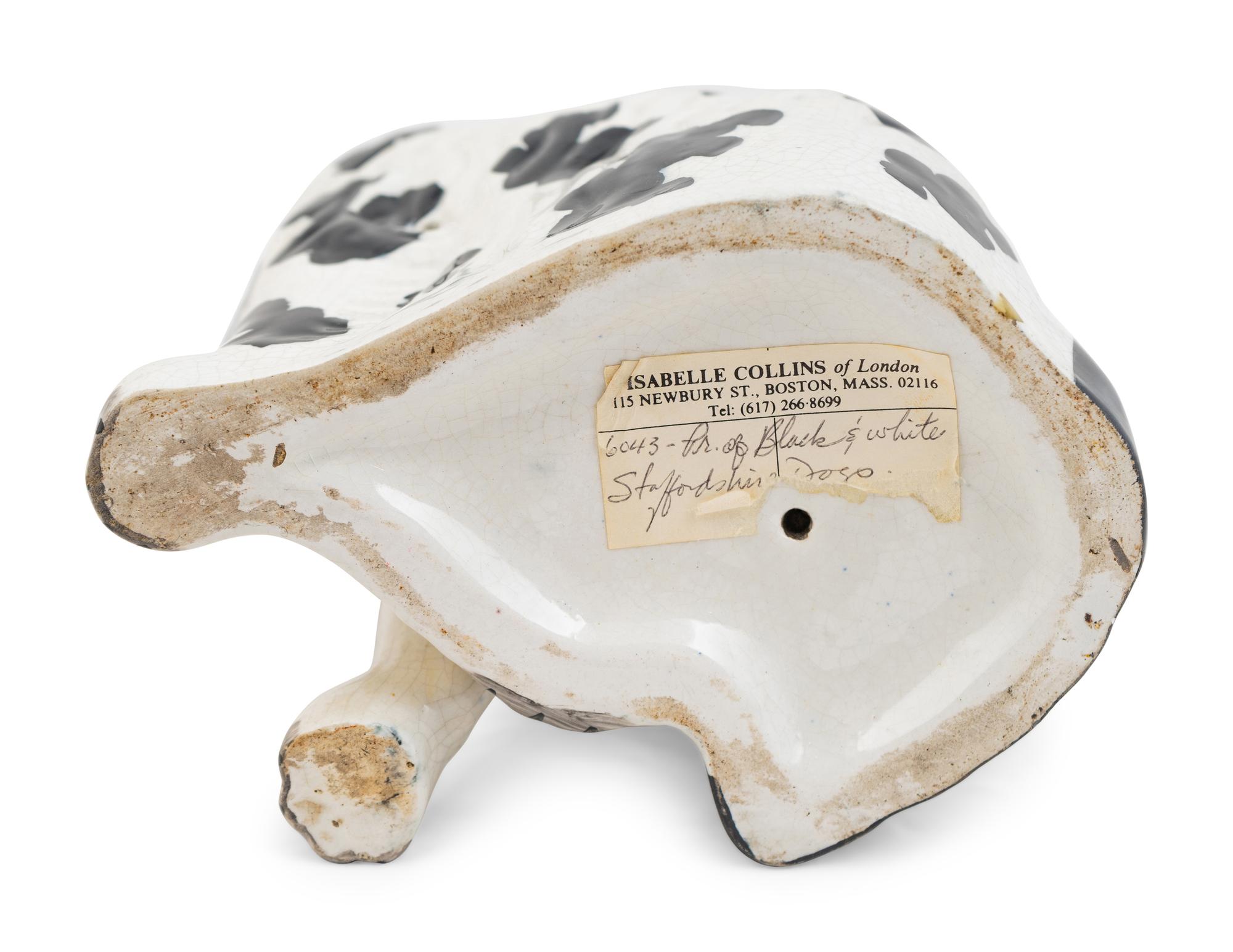 Three Pairs of English Staffordshire Seated Spaniels — 19TH/20TH CENTURY