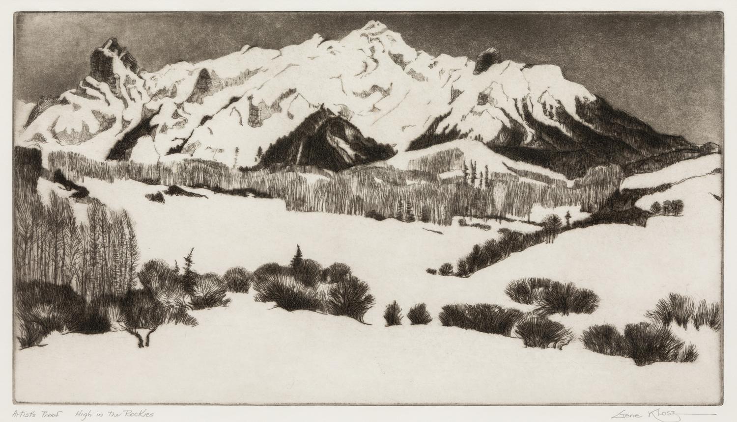 High in the Rockies , Artist's Proof