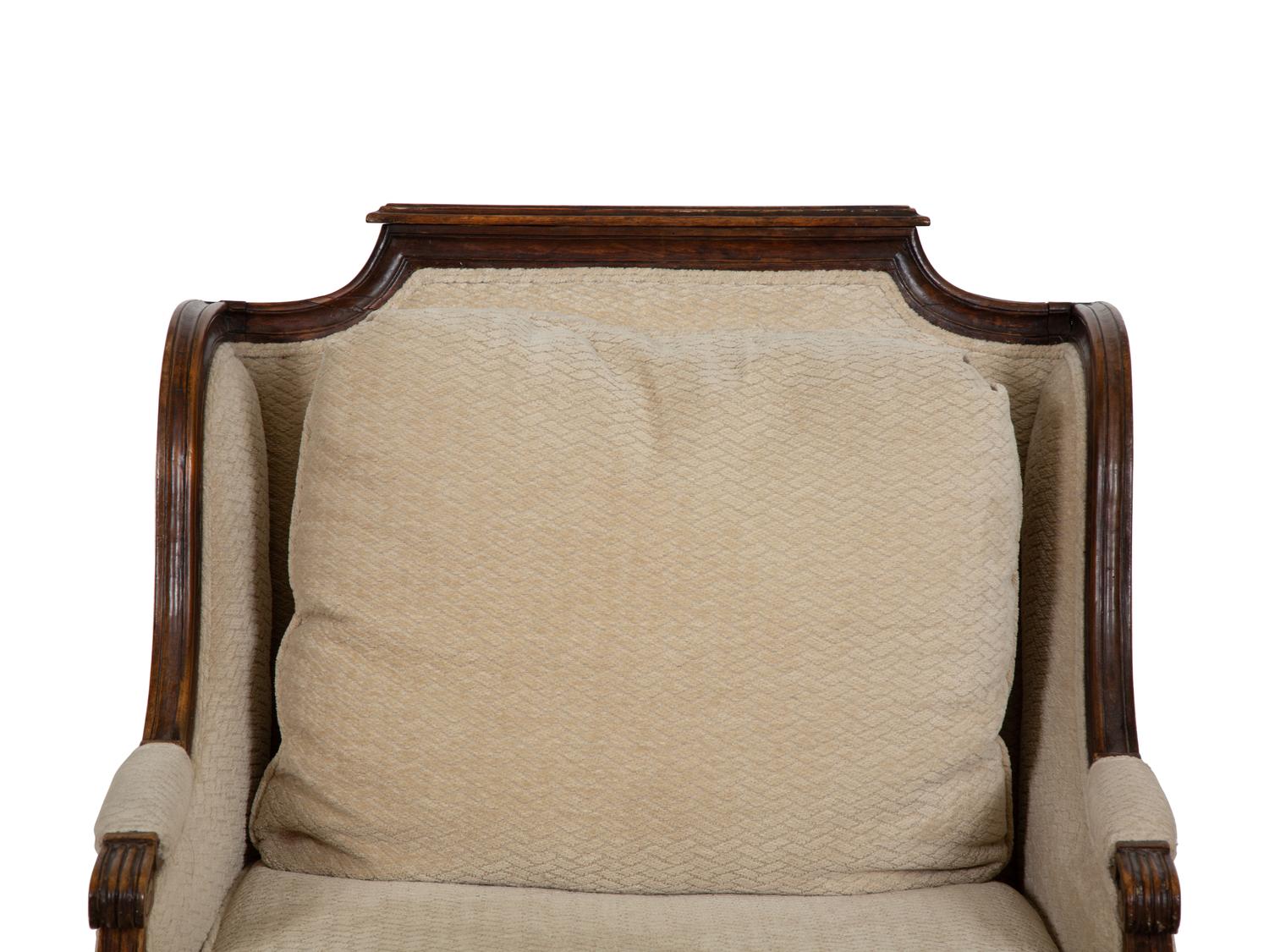 A Louis XVI Carved Walnut Chaise Longue