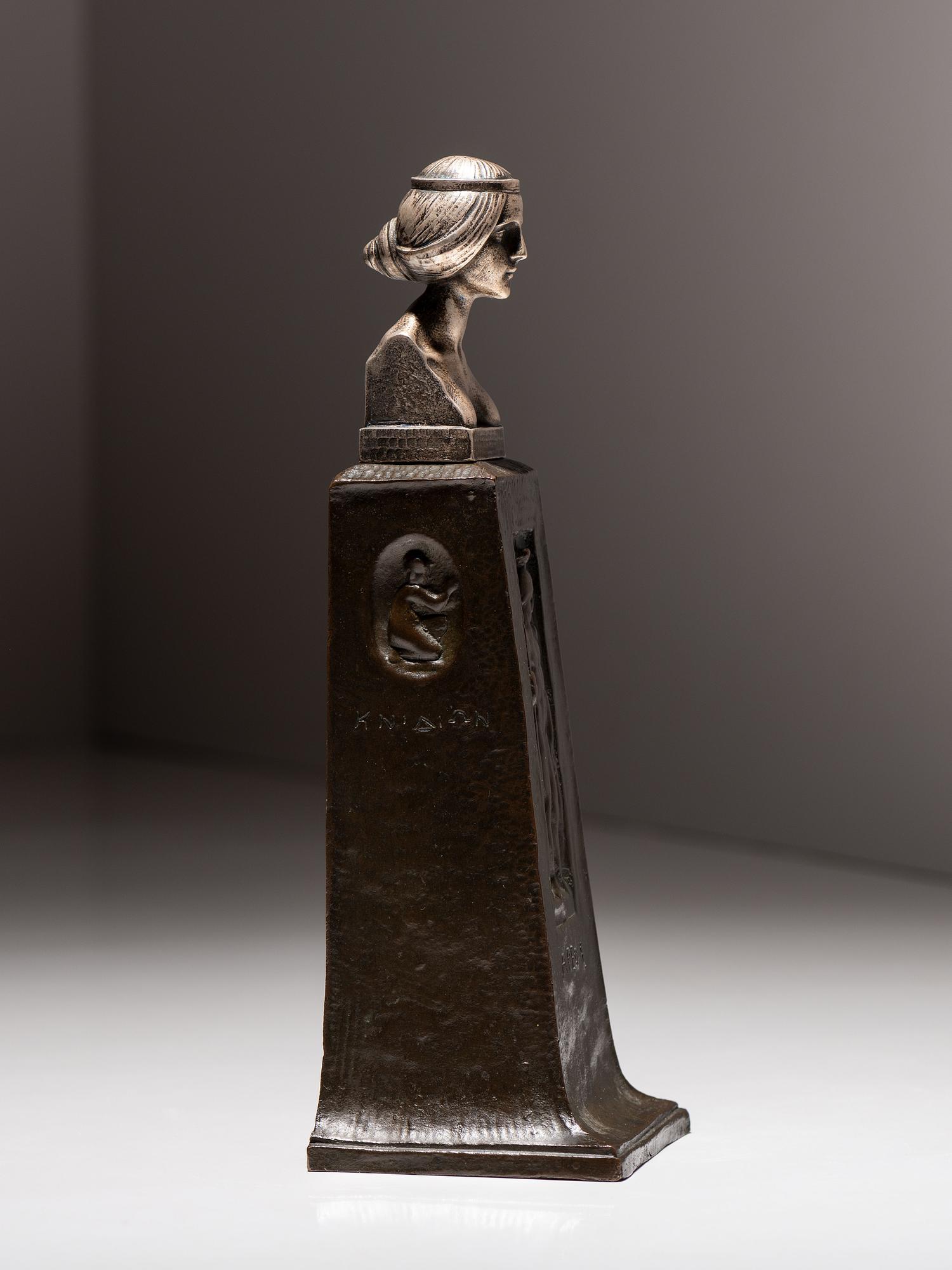 'Ares' Silver Seal with Pedestal Base, c. 1900