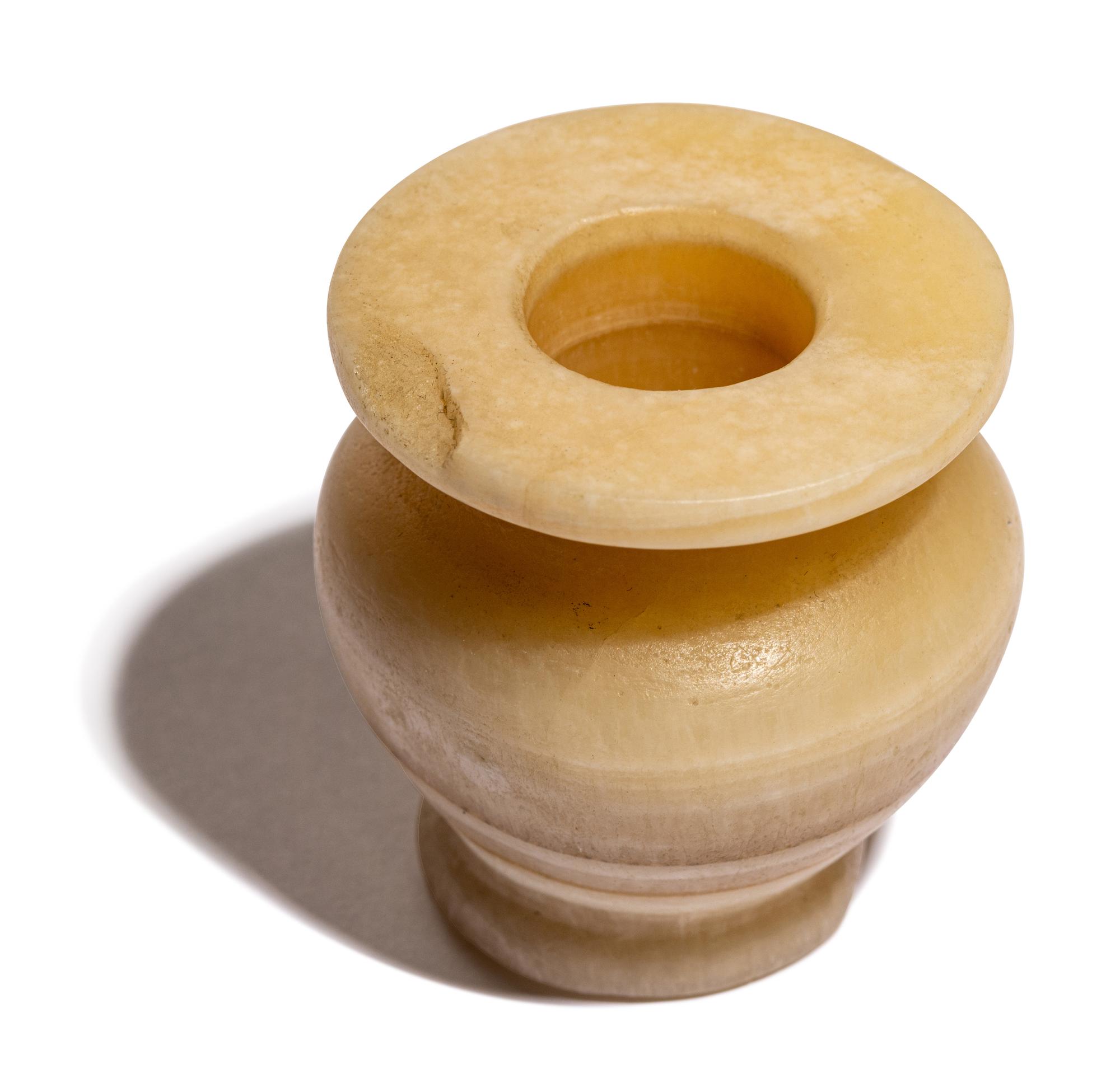 An Egyptian Alabaster Kohl Pot