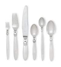A Georg Jensen Cactus Silver Flatware Service