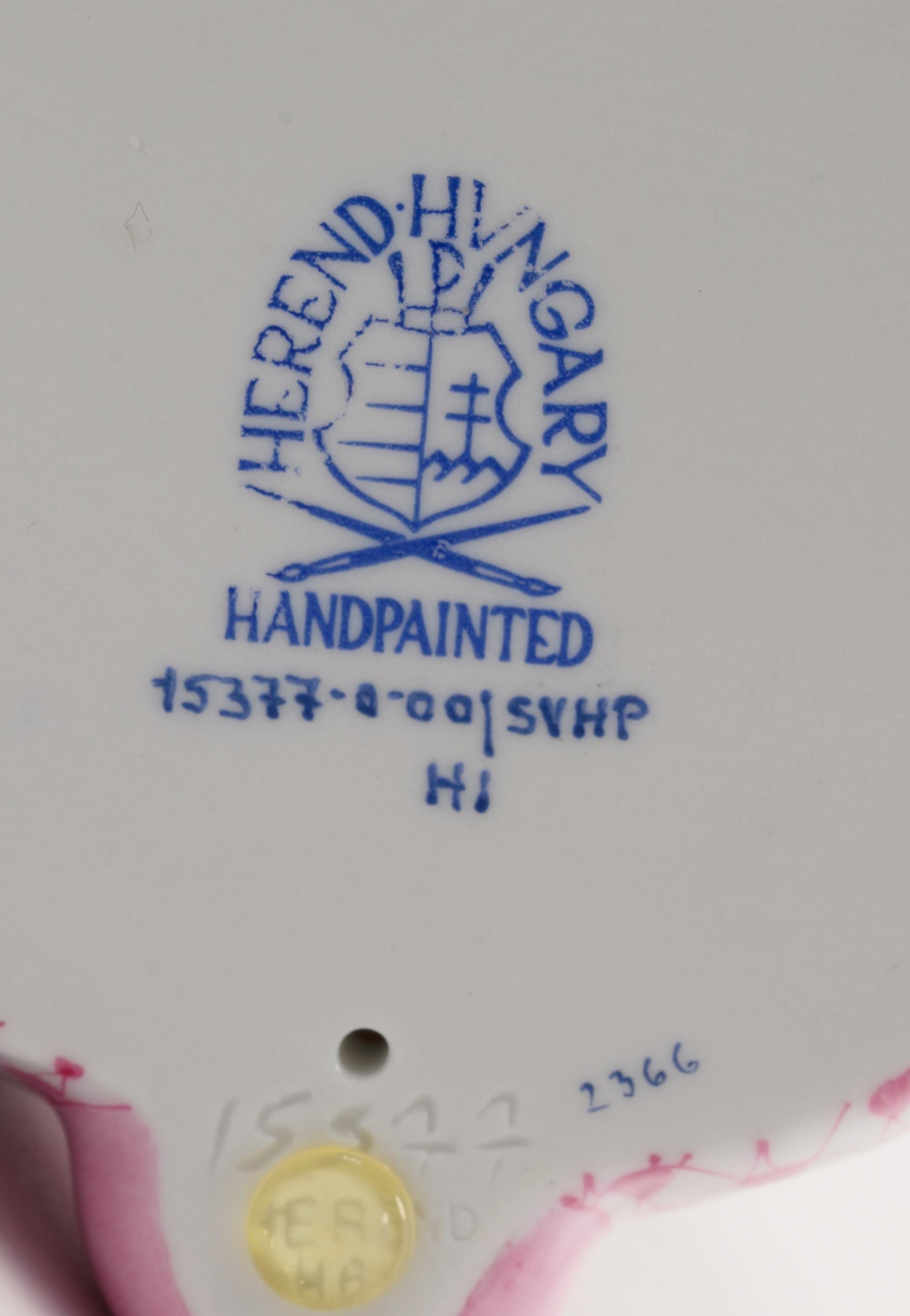 A Herend Porcelain Teddy Bear