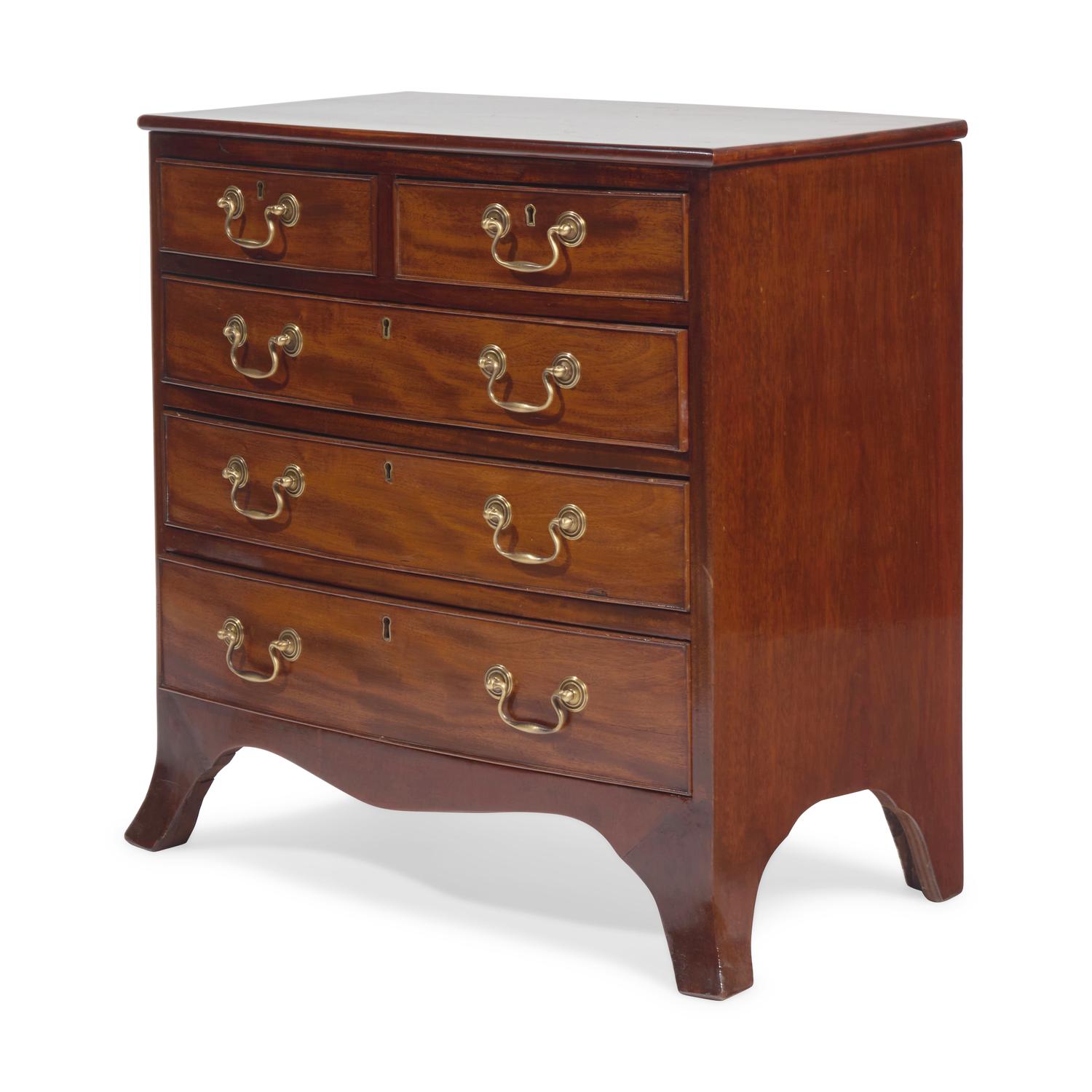 A Diminutive George III Mahogany Chest of Drawers
