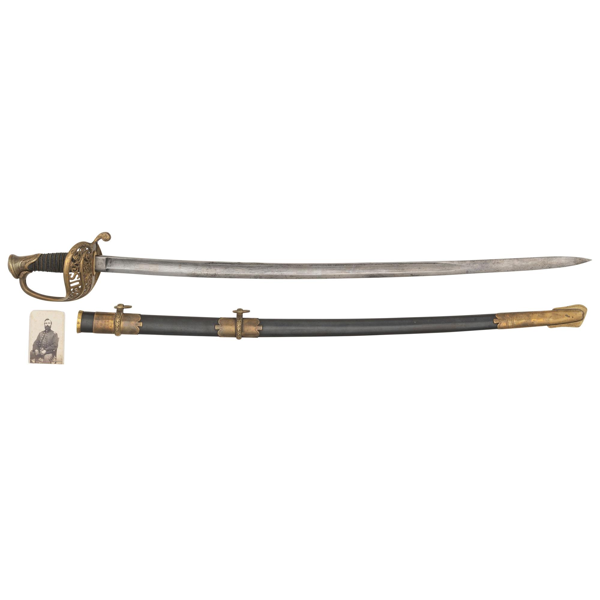 U.S. Model 1850 Staff & Field Officer's Sword Presented to Maj. Joseph Colburn, 59th Mass Inf. WIA at 2nd Bull Run and Petersburg